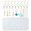DIY Mixed Shapes Charm Pendant Silicone Molds for DIY Earring Keychain Making DIY-YW0009-44-1