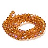 Transparent Electroplate Glass Beads Strands GLAA-F029-2mm-D28-2