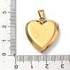 304 Stainless Steel Locket Pendants STAS-H255-02G-16-3