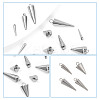 70Pcs 7 Style 304 & 201 Stainless Steel Pendants STAS-AR0002-06-6