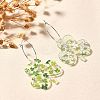 Acrylic Clover Hoop Earrings EJEW-M074-04P-5