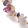 Natural Fluorite Chip Beaded Bracelets for Women BJEW-F478-01C-2
