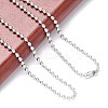 Tarnish Resistant Classic Plain 304 Stainless Steel Mens Womens Ball Chain Necklaces LS-STAS-M174-007-3