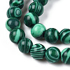 Synthetic Malachite Bead Strands G-Q462-57-6mm-3