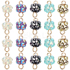 50Pcs Resin Rhinestone Beads Links Connectors RESI-SC0003-23-1