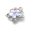 Alloy Acrylic Pendants PALLOY-R157-02P-01-2