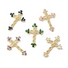 Rack Plating Brass Pave Cubic Zirconia Pendants KK-R144-14G-1