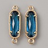 Golden Plated Brass Pave Glass Connector Charms LS-FIND-WH0110-728G-07-1