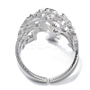 201 Stainless Steel Open Cuff Rings for Women LS-RJEW-M020-08P-1-3