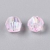 Transparent Spray Painted Glass Beads EGLA-N018-4mm-11-3