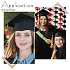 Oval Alloy Graduation Cap Pendant Decoration HJEW-AR00003-5