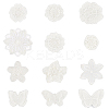 12Pcs 12 Style Computerized Embroidery Lace Self Adhesive/Sew on Patches DIY-FG0004-01-1