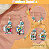 FIBLOOM 5 Pairs 5 Styles Acrylic Wine Glass Dangle Earrings with 304 Stainless Steel Pins EJEW-FI0001-68-4