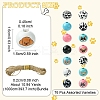 DIY Round Wood Beads & Jute Cord Pendant Decoration Making Kits DIY-YW0010-83-2