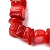 Dyed Natural Freshwater Shell Beaded Stretch Bracelets for Men Women BJEW-JB12478-01-4
