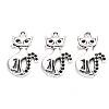 Tibetan Style Alloy Pendant Rhinestone Settings TIBEP-S319-059AS-RS-2