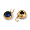 Ion Plating(IP) 304 Stainless Steel Micro Pave Cubic Zirconia Charms STAS-Z094-02G-08-2