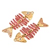 304 Stainless Steel Enamel Big Pendants STAS-Z202-07G-02-2