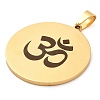 304 Stainless Steel Pendants STAS-R134-01G-01-2