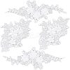 2 Pairs 2 Style 3D Flower Polyester Embroidery Sew on Flower Appliques PATC-CA0001-09-1