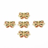 Brass Micro Pave Cubic Zirconia Connector Charms KK-E068-VB407-4-4