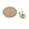 Glass Seed Beaded Bird Charms PALLOY-MZ00971-03-2