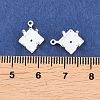 Rhombus Brass Sew on Prong Settings KK-C163-15B-S-3