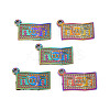 Rainbow Color Alloy Charms PALLOY-S180-255-NR-1