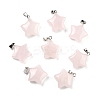 Natural Rose Quartz Pendants X-G-I319-01P-07-1