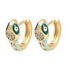 Brass Micro Pave Cubic Zirconia Hoop Earrings EJEW-B146-02G-10-4