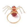 4Pcs 4 Styles Natural Gemstone Beaded Finger Rings RJEW-TA00210-6