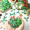 100Pcs Cloth Red Berry Leaf FIND-YW0008-66A-5