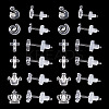 60 Sets 6 Style Crown & Cross & Swan & Vortex Transparent Resin Stud Earrings for Women EJEW-BG0001-02-2