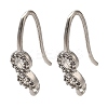 Rack Plating Brass Micro Pave Clear Cubic Zirconia Earring Hooks KK-A231-03P-1