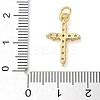Rack Plating Brass Micro Pave Cubic Zirconia Pendants KK-K392-17C-G-3
