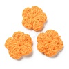 Peach Blossom Handmade Crochet Cotton Ornament Accessories AJEW-WH0326-53D-1