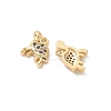 Brass Micro Pave Cubic Zirconia Charms X1-KK-C099-01G-G-2