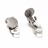 Tarnish Resistant 304 Stainless Steel Clip-on Earring Findings STAS-L259-001C-P-2