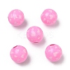 Valentine's Day Spray Painted & Printed Wood European Beads WOOD-L023-03B-1