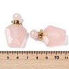 Natural Rose Quartz Openable Perfume Bottle Pendants G-I381-02G-04-3