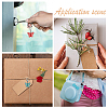 80Pcs 10 Colors Butterfly Glass Pendant Decoration HJEW-HY00044-5