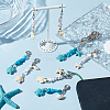 4 Sets 2 Style Glass Pendant Decorations HJEW-GA0001-50-5
