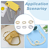 480Pcs 6 Style Spray Painted CCB Plastic Linking Rings CCB-HY0001-06-4