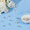 30Pcs 10 Styles Electroplated Glass European Dangle Charms PALLOY-AR00049-4