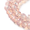 Baking Paint Transparent Glass Beads Strands DGLA-A034-J8MM-D04-3