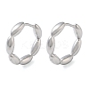 Brass Oval Hoop Earrings for Women EJEW-F347-01P-02-1