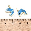 Brass Enamel Pendants KK-L237-027G-03-3