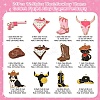 24Pcs 12 Styles West Cowboy Theme Golden Plated Alloy Enamel Pendants FIND-YW0006-74-3