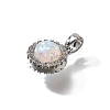 Brass Micro Pave Cubic Zirconia Pendants KK-K398-27P-01-2