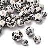 40Pcs 4 Styles Handmade Printed Porcelain Beads PORC-FP0001-04-2